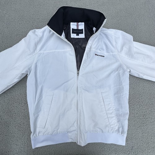Tommy Hilfiger Herren mittelweiß leichte Kapuzen Windbreaker Jacke mit Kapuze