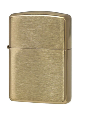 Zippo lighter Armor Case SOLID BRASS gold simple design unused