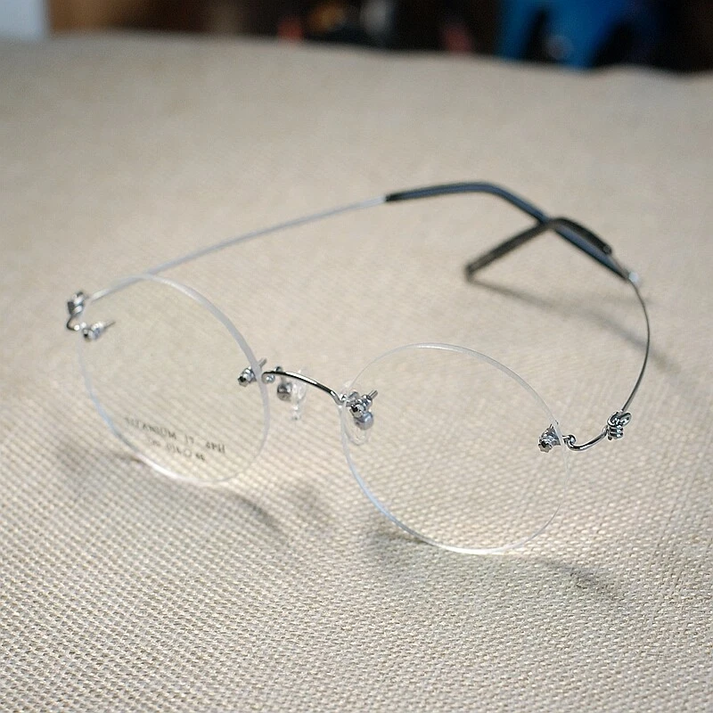 Круглый титана очки ОПРАВА мужчин серебро круглые очки Steve Jobs очки - Изображение 2 из 4