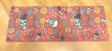 SUGAR SKULLS MARIGOLDS DAY OF THE DEAD TABLE RUNNER, 13x72"