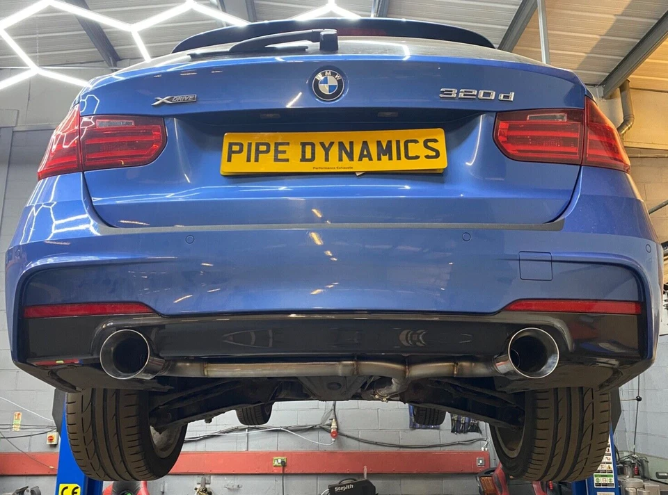 PIPE DYNAMIC F30 BMW 320D 2012-15 CONVERSIÓN DOBLE SALIDA ESCAPE TRASERO ESTILO 335i - Imagen 3 de 4