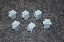 (6) 1x1 Light Gray Brick w/ 2 Nubs Across Two Sides Bricks ~ New Lego Parts ~