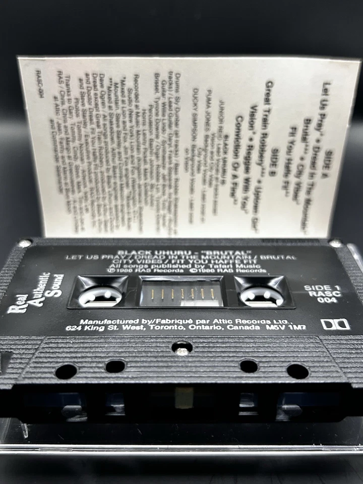 Black Uhuru – Brutal / cassette/RAS Records/Sly Dunbar, Robbie Shakespeare - Image 4 of 4