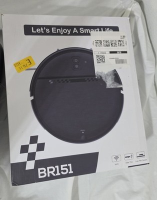ENJOY A SMART LIFE BR151 Robotic Vacuum, Wi-Fi Ultra Thin, Black