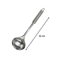 SchöPflöFfel 32Cm Edelstahl Fackelmann Ovalgriff Silber 1 StüCk KüChenutensil