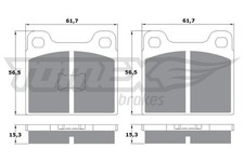 TOMEX Brakes Bremsbelagsatz Scheibenbremse TX 10-16 für 16 80 86C POLO VW 50 86