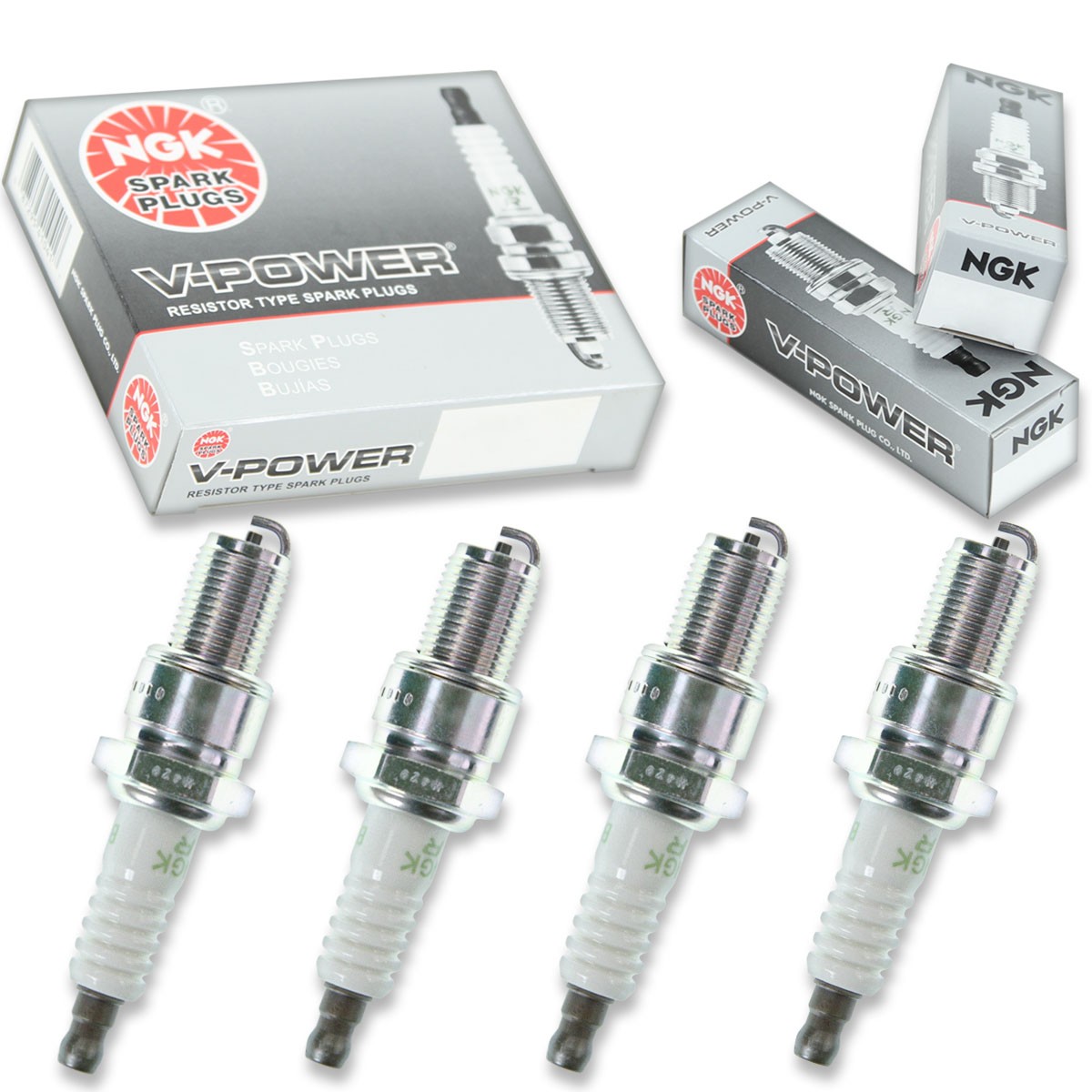 4pcs 2001 Arctic Cat ZRT 800 LE NGK V-Power Spark Plugs 800cc 48ci Kit Set mm