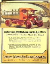 American LaFrance Fire Trucks Commercial Truck Sales Ad Photograph Print 8.5x11"