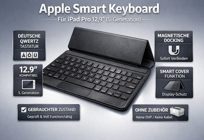 Apple Smart Keyboard iPad Pro 12,9'' 5. Gen - Tab Tablet Tastatur A2480 QWERTZ