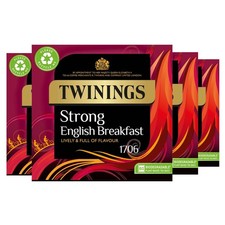 Twinings English Strong Breakfast Tea, 320 Tea Bags (Multipack of 4 x 80 Bags) 0.05 per strip