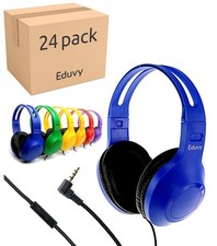 Bulk Headphones for Classroom with Microphone, Heavy-Duty School Pack Wired H...