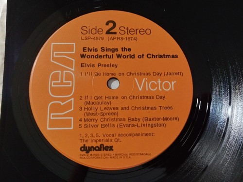 Elvis Presley – Elvis Sings The Wonderful World Of Christmas VG RCA Record 1971 - Picture 5 of 5