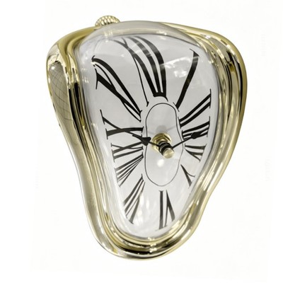 Tischuhr Salvador Dali Uhr Wohnzimmeruhr Regaluhr Kunstuhr Designuhr gebogen