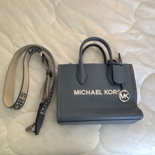 Michael Kors Blue Small Pebbled Satchel Top H...