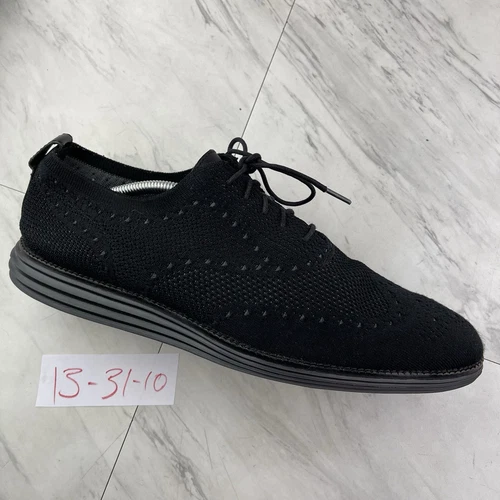 •Cole Haan Men's 13 Original Grand Stitchlite Wingtip Black C28443 Hybrid Oxford