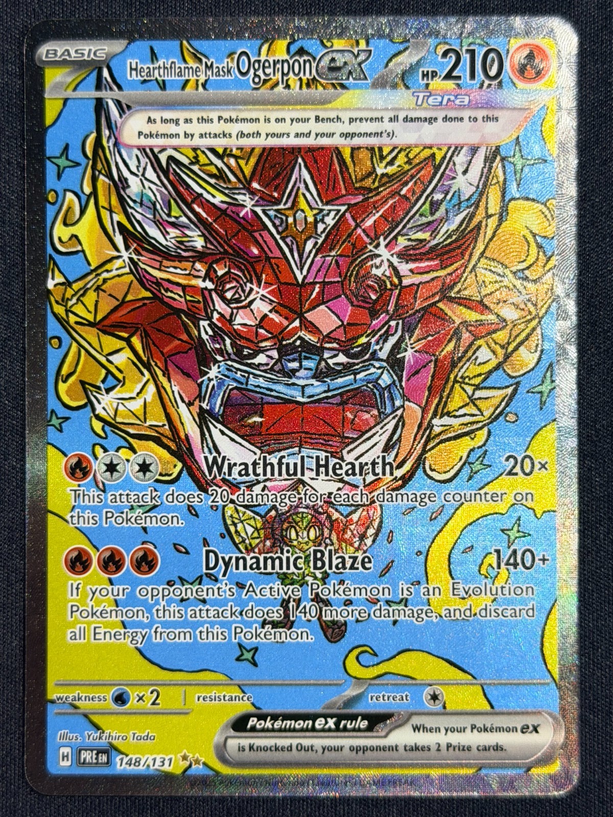Hearthflame Mask Ogerpon ex 148/131 Sv: Prismatic Evolutions SIR NM