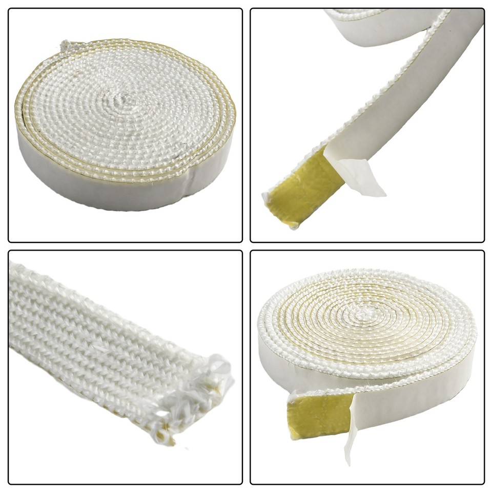Guarnizione Per Stufa In Grafite E Vetroresina PATIKIL, Piatta 25x3 Mm, Lunghezza 3 Metri, Resistente Fino A 550°C – Fune Per Porte Di Caminetti E Forni - 2