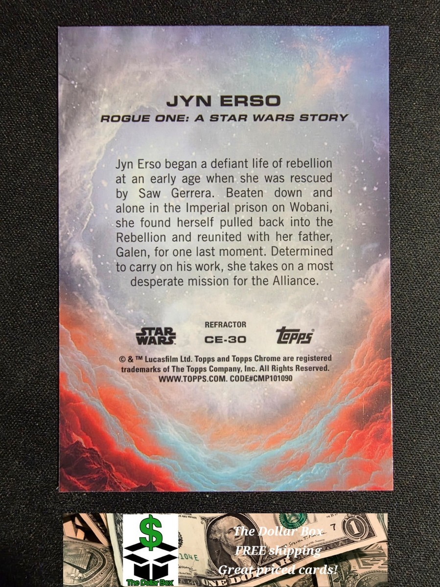 その他 Star Wars 30th Stamped Buybacks 2025 Topps Chrome Star Wars COSTCO EXCLUSIVE #ce-30 Jyn Erso