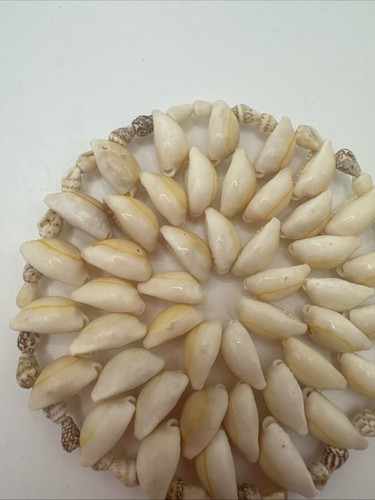 Vintage Cowrie Puka Shell Coasters Set Of 3 Different Size Puka Shells 4” Dia. - Picture 19 of 24