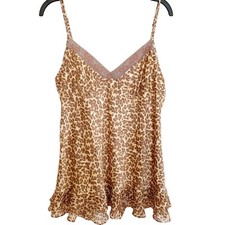 Valerie Stevens Animal Print Embellished Nightie Large