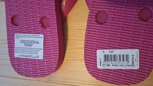 Chanclas Havaianas Pink Top EU 37/38, UK 4-5, US 7/8W, NUEVAS Rosa Hollywood - Imagen 9 de 9