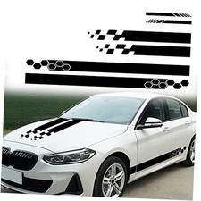 6PCS Vinyl Car Side Door Sticker Long Stripe Auto Body Racing Sports Decals