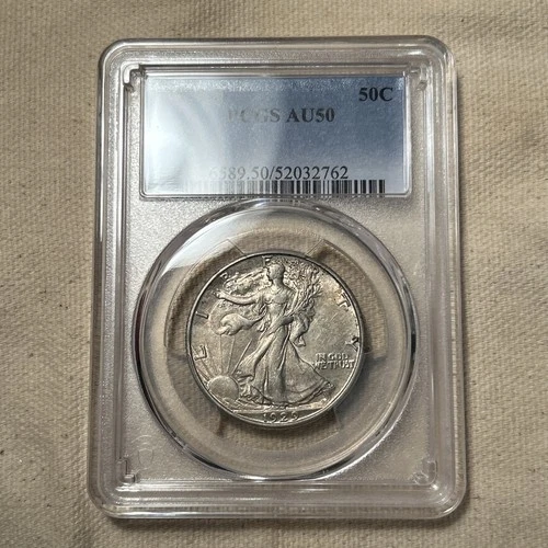 1929-D Walking Liberty Half Dollar 50c PCGS AU50 Tough Date About Uncirculated