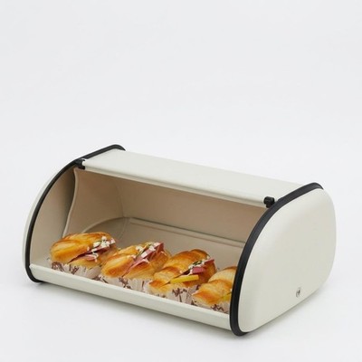 Bread Box for Kitchen Countertop, Stainless Steel Roll  Storage Container for