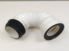 Toilet Waste Pipe Connector, 250-500mm Universal Flexible Toilet Pan Connector A