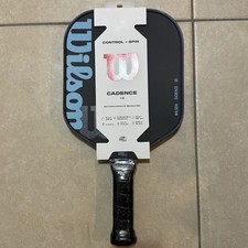 Wilson Cadence 16 Control Spin Raw Carbon Black Blue Pickleball Paddle NEW