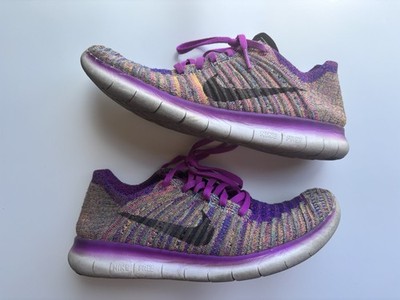 Nike Free RN Flyknit Hyper Purple Women s Size 8 831070 500 Sneakers