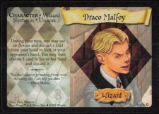 Vintage 2001 Harry Potter TCG Draco Malfoy 3/116 Holo Wizard Card