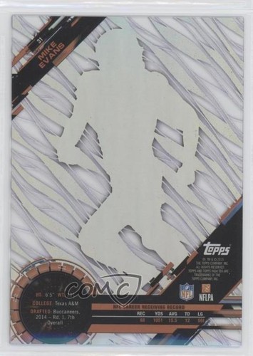 2015 Topps High Tek Pattern 1 erba/onde viola arcobaleno diffusore Mike Evans - Foto 2 di 4