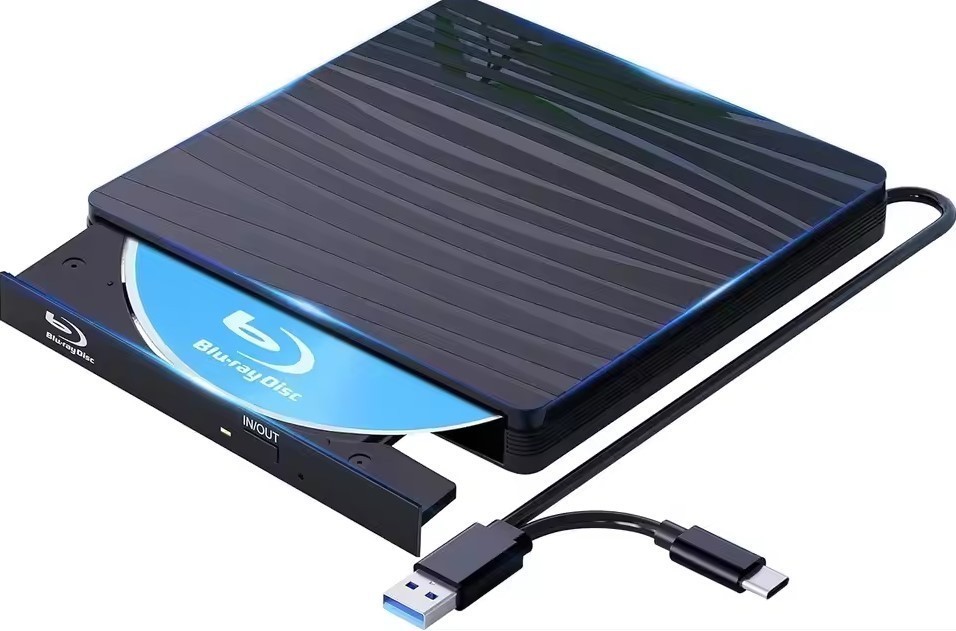 USB3.0 External Blu-ray Optical Drive for Laptop PC Windows 11/10 Mac 3D BD-RW