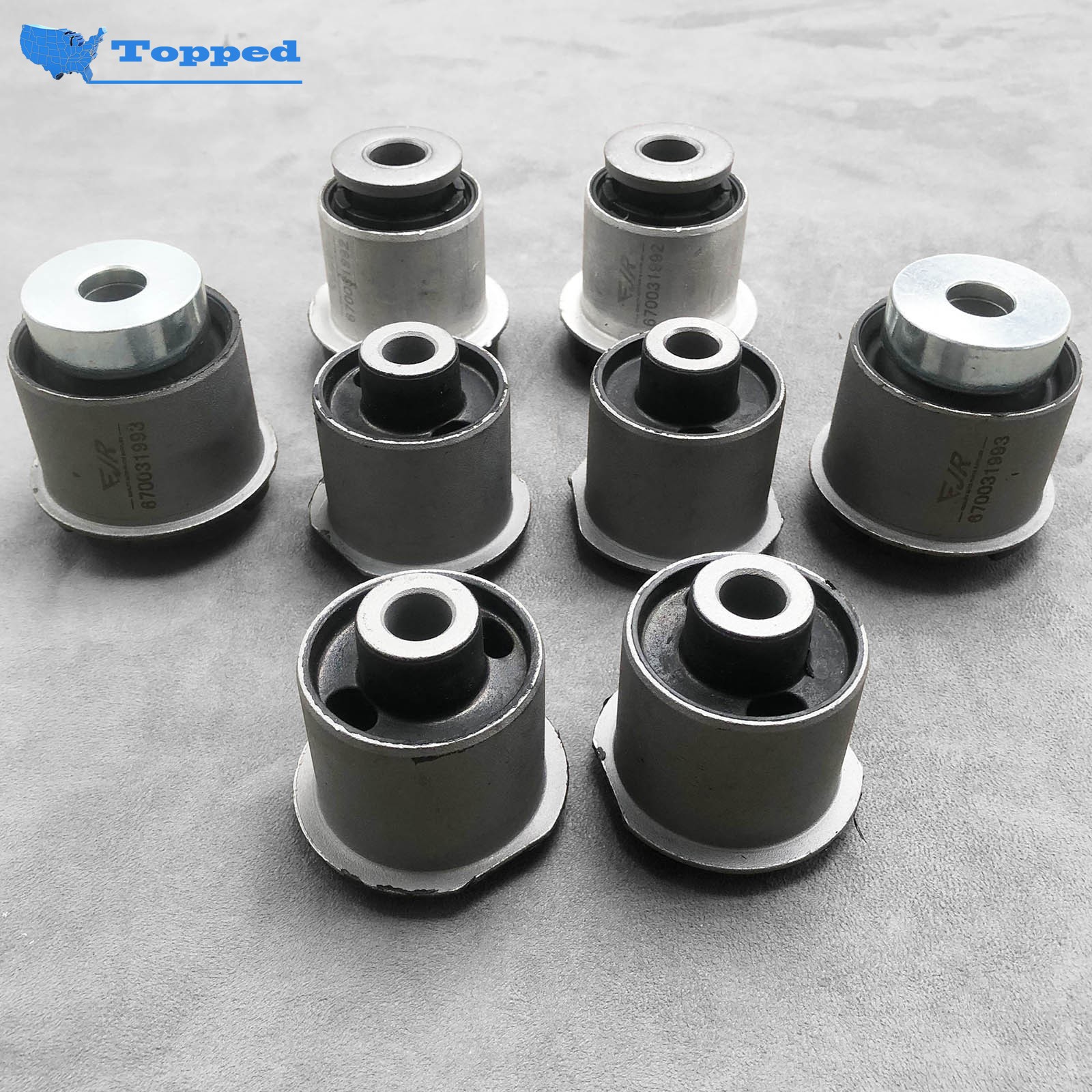 New 8pcs Front Upper & Lower Control Arm Bushing Kit for Maserati Levante