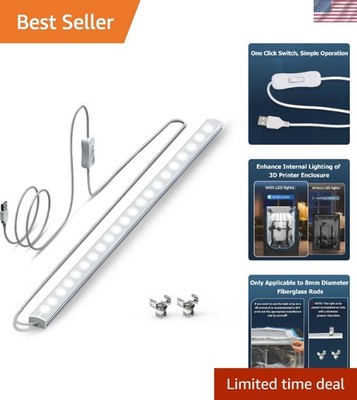 Enhanced 3D Printer LED Light Strip - USB, Slim Design for Optimal Visibility
