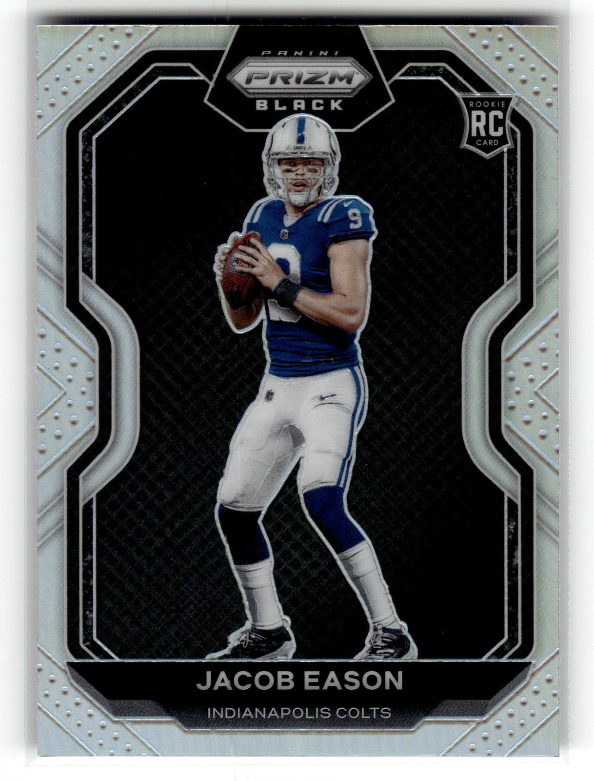 Jacob Eason 2020 Panini Chronicles #PB-25 Colts Prizm Black Silver RC
