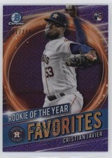 2021 Bowman Mega Box Purple Mojo Refractor 111/250 Cristian Javier #RRY-CJ 18gt