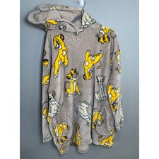 Disney Primark Lion King Simba Oversized Fleece Snuggle Hoodie Mens XL/2XL Taupe