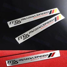 Body Trunk Fender Hood Engine Emblem For MS MAZDASPEED Badge Sticker Decal 2 PCS