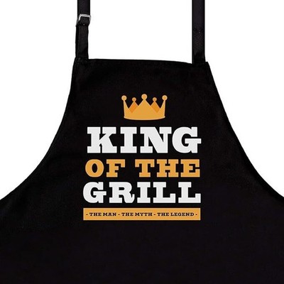 Kochen Kochschürze BBQ King of the Grill Schutz schwarz mit Taschen 36x25 Zoll