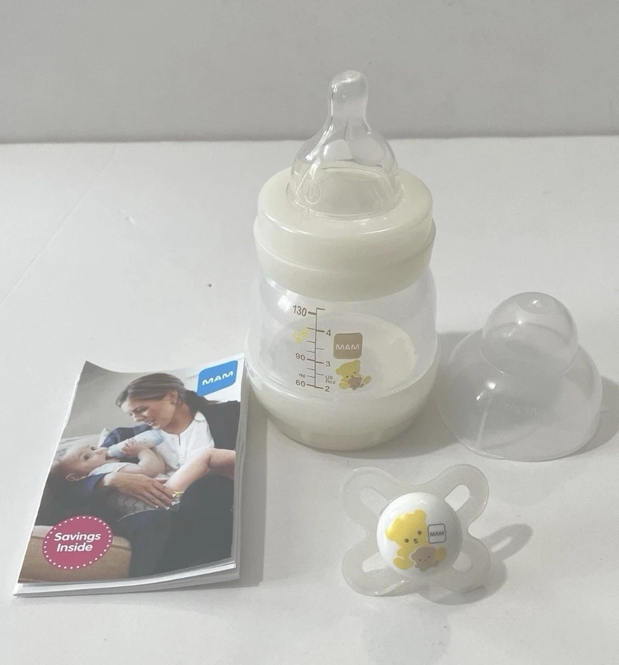 1 - MAM Easy Start Anti-Colic 4.5-Ounce Baby Bottle W/ Pacifier Set - Image 2 of 3