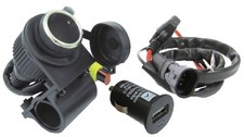 PRESA ACCENDISIGARI CON PRESA USB per MANUBRIO MOTO