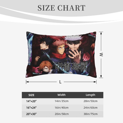 Jujutsu Kaisen Cartoon Kids Pillowcase for Hair Skin Pillow Case With Zip Gift - Afbeelding 4 van 31