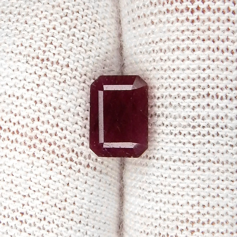1.4ct Unheated Burmese Red Ruby Translucent Natural Earth Mined Emerald Cut - Image 3 of 4