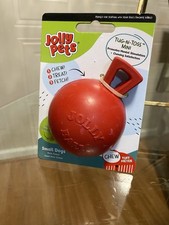 Jolly Pets Tug N Toss Rubber Treat Dispensing Interactive Toy Mini Blue 3 inch