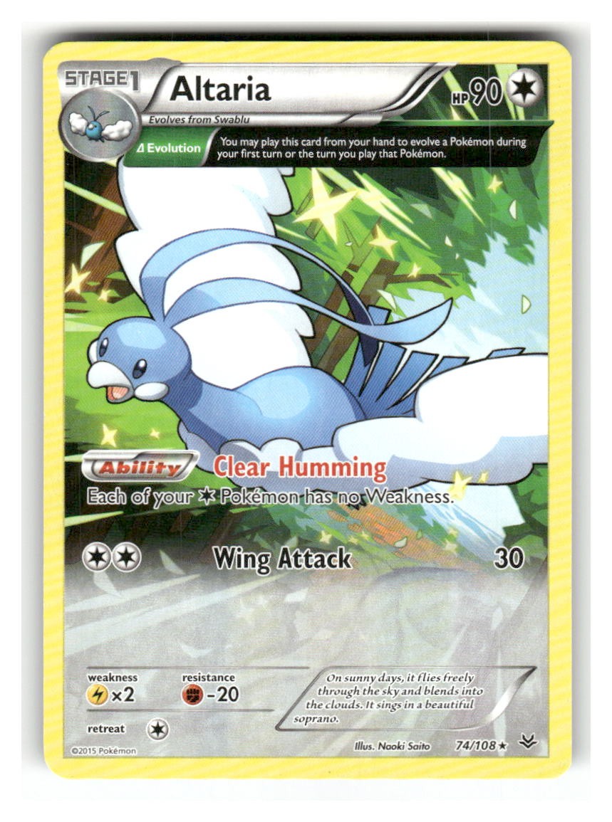 Altaria 74/108 Rare Roaring Skies Pokemon Lightly Played
