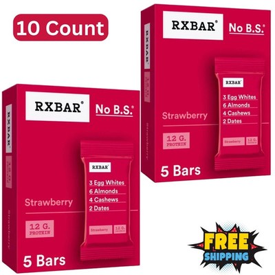 RXBAR Strawberry Protein Bars Gluten-Free Ready-to-Eat 10 Count