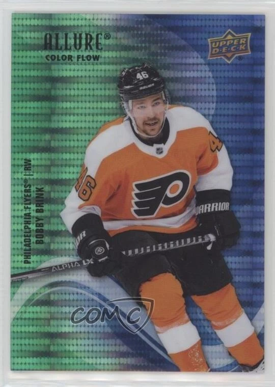 2022 Upper Deck Allure Color Flow Green Blue Spectrum /50 Bobby Brink Rookie RC