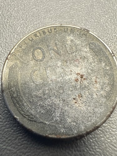 1943 D Lincoln Cent Steel Penny US Coin War Bad Condition - Picture 5 of 7